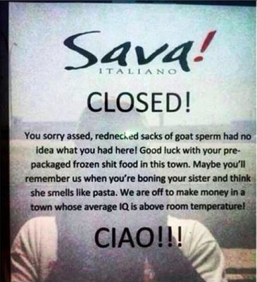 Bad Restaurant Reviews Goes Out With a Bang
