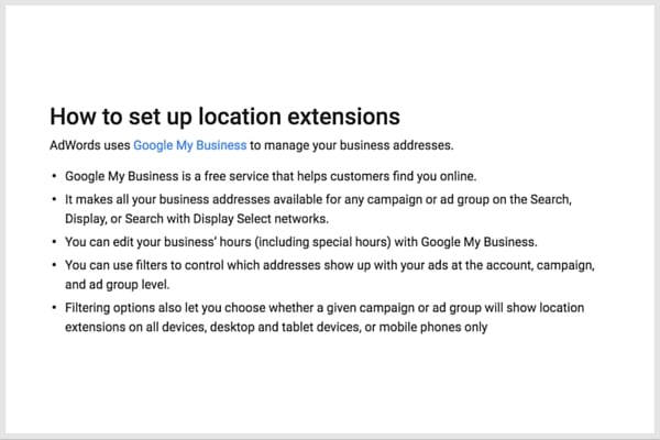 How to Set Up Location Extensions