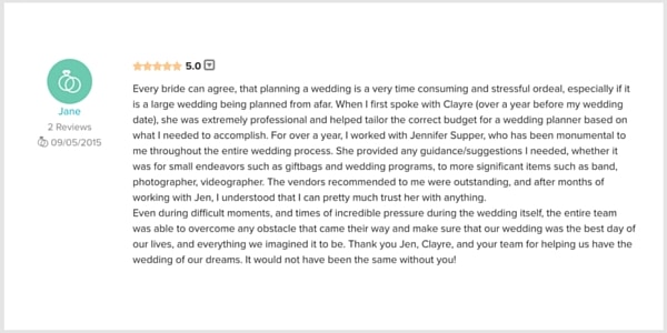 Useful recommendation on 5 star wedding wire review
