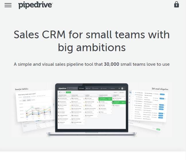 PipeDrive Landing Page
