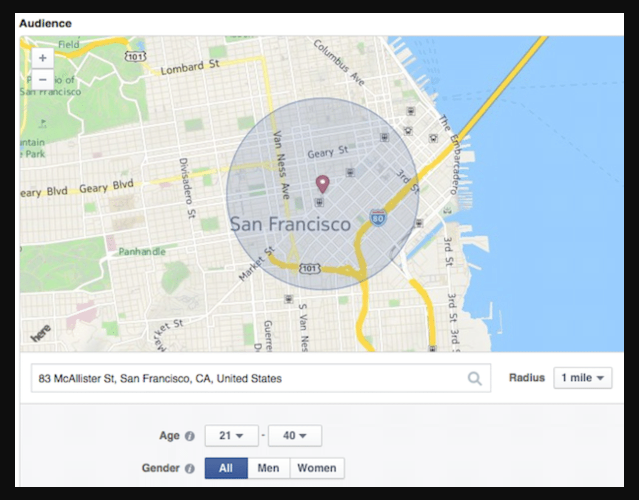 Facebook Ad Targeting Map