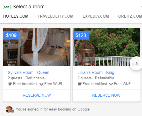 Google Hotel Ads in Maps