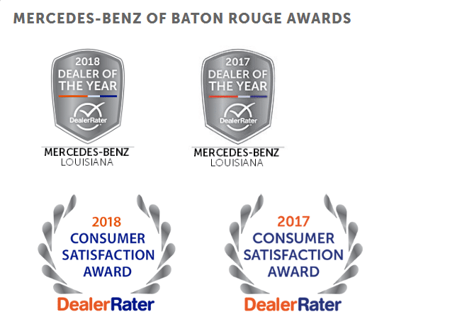 DealerRater Awards badge examples