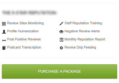poor review management package offering