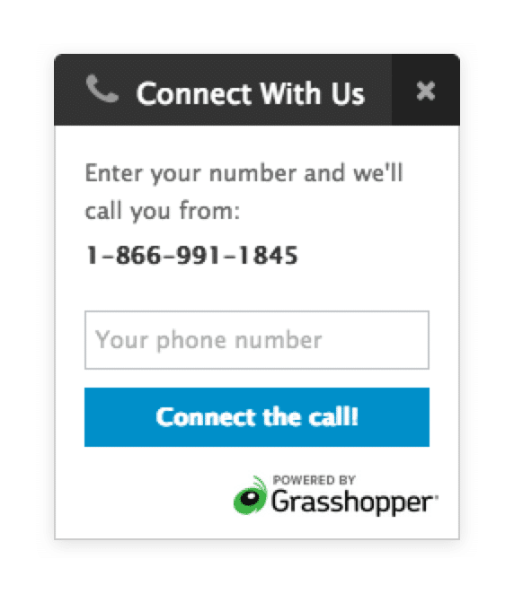 grasshopper click to call widget