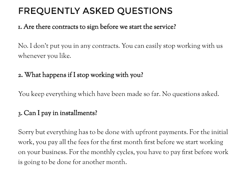 FAQs for review management services