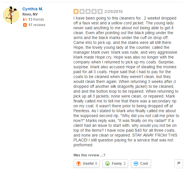 review example of someone who is unhappy