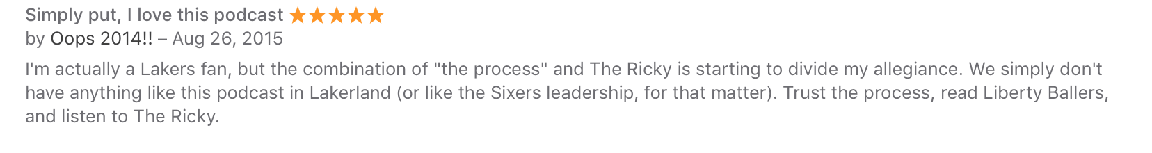 other team's fan review - lakers