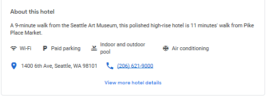 example description of hotel based on location 1