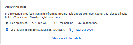 example description of hotel based on location 2