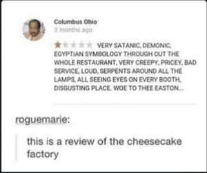 cheesecake factory is evil review