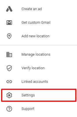 Google alerts settings