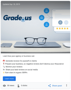 Grade.us Google My Business Post