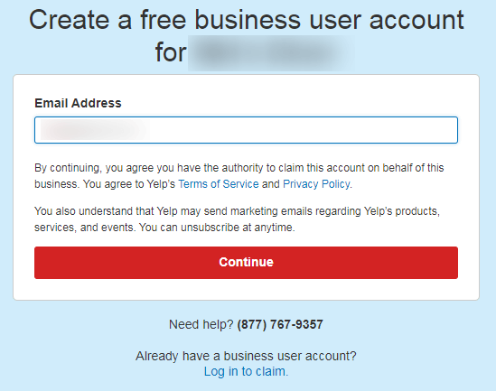 create free business yelp account
