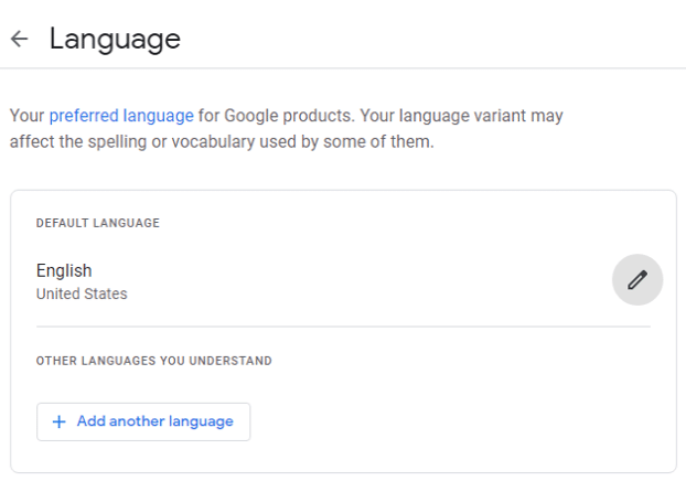 google alerts preferred language