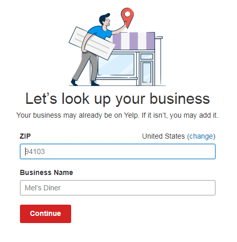 yelp lookup your business