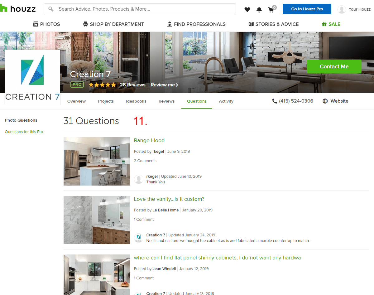 houzz questions listing example