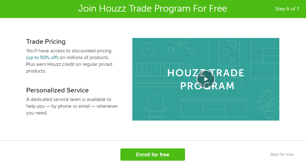houzz trade program