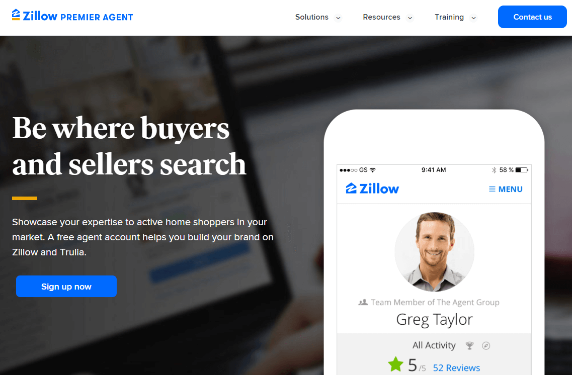 zillow premier agent signup