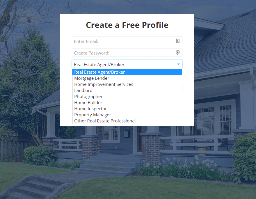 zillow create profile category