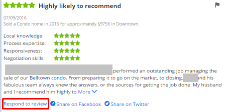 respond to zillow reviews