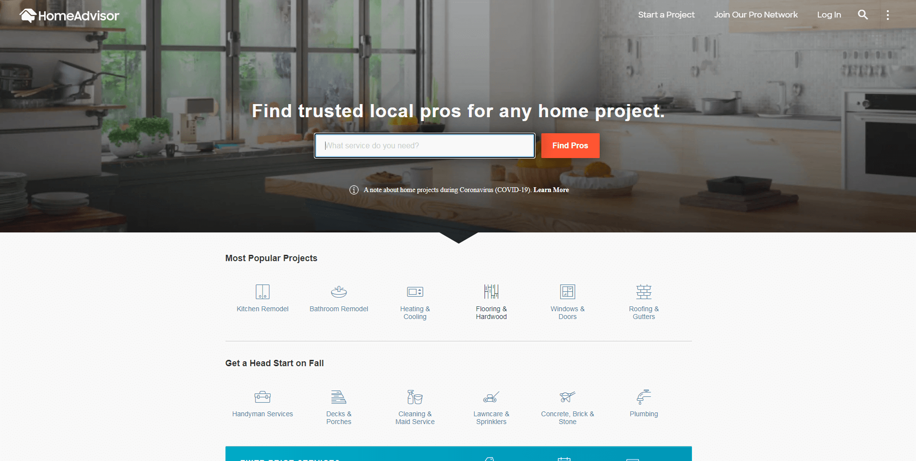 HomeAdvisor Home Page