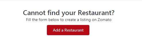 Zomato add your restaurant listing