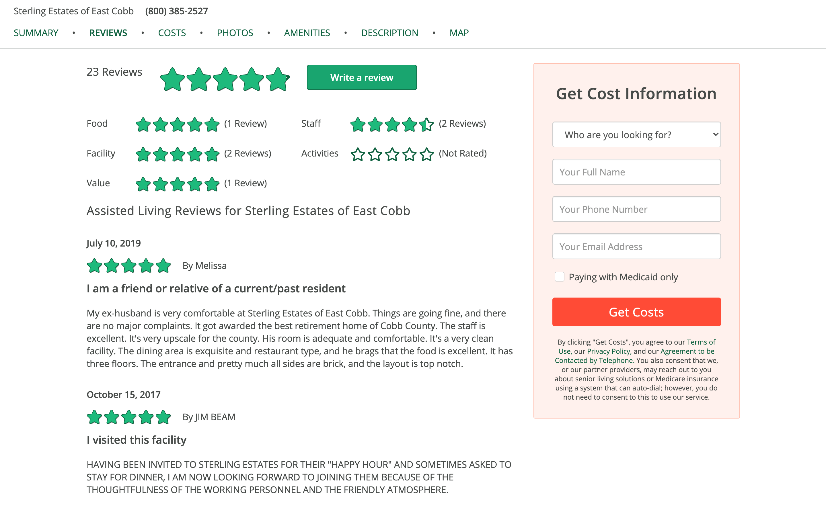 Caring.com reviews