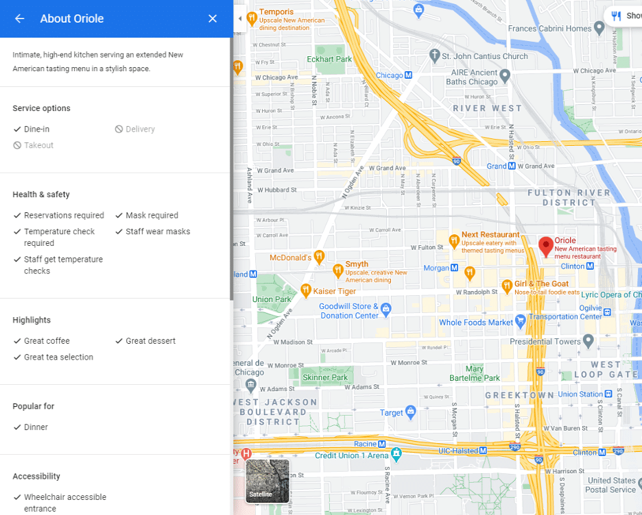 Google Maps Attributes