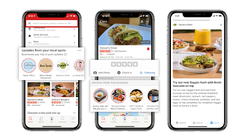 Yelp Connect features