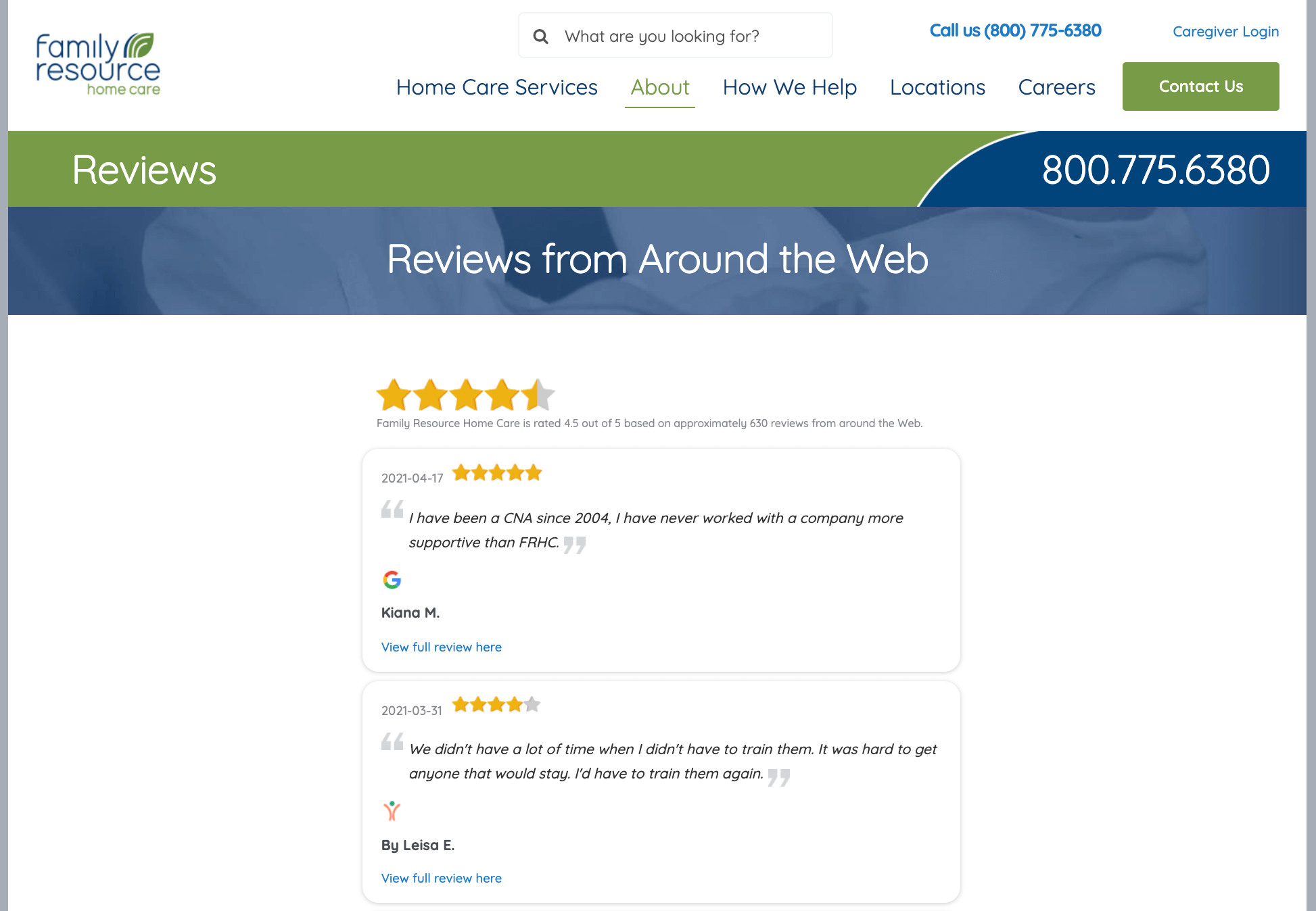 frhc reviews page