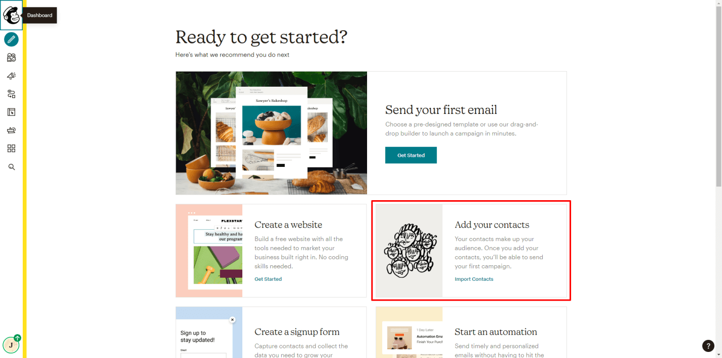 mailchimp add contacts