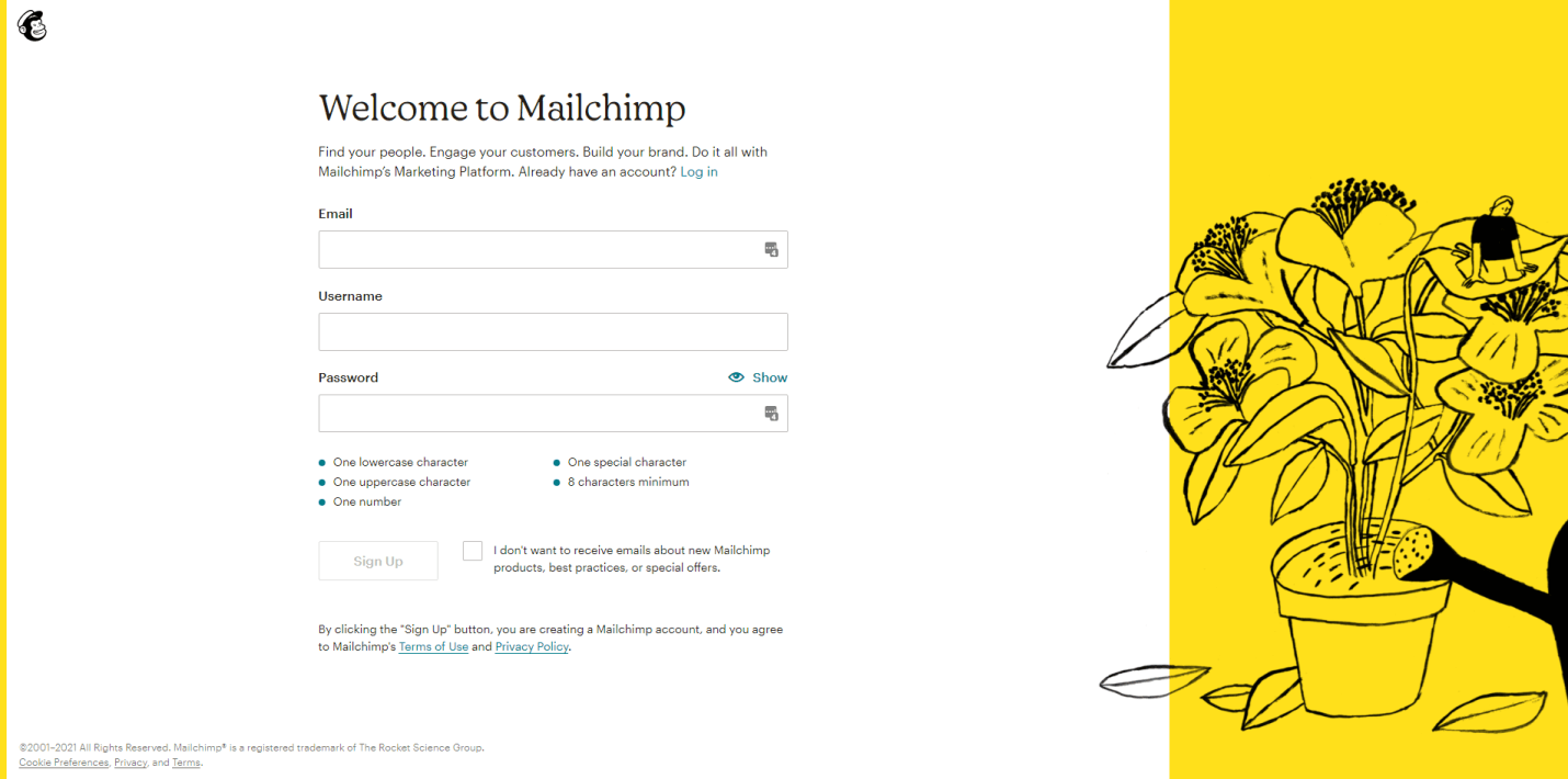 mailchimp signup form