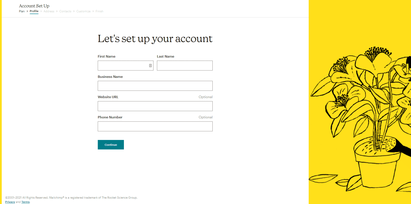 mailchimp account setup