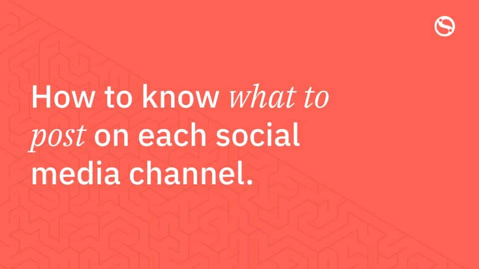 How to know what to post on each social media channel