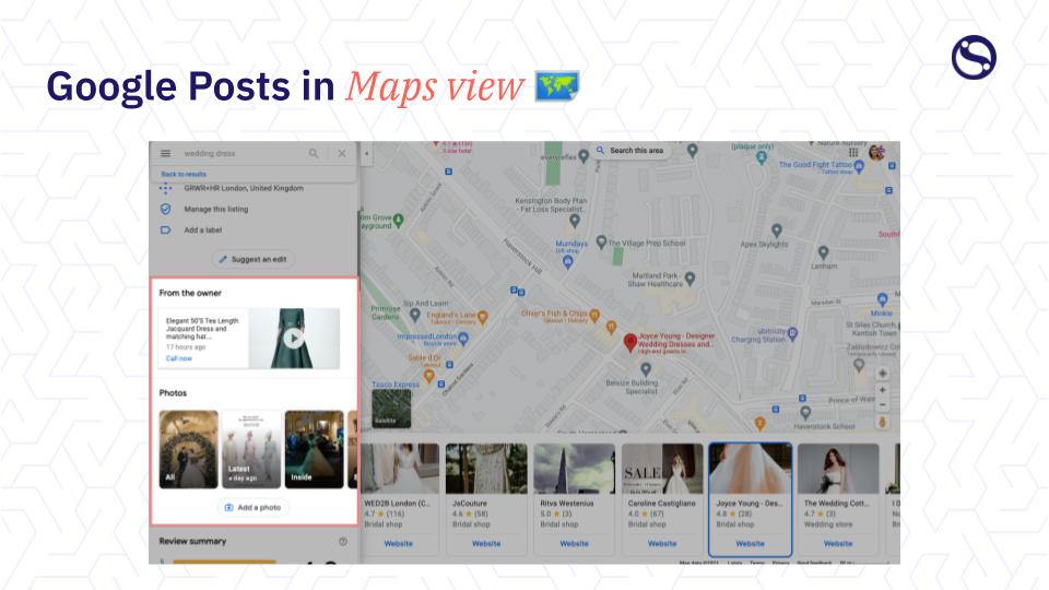 Google Posts on Google maps