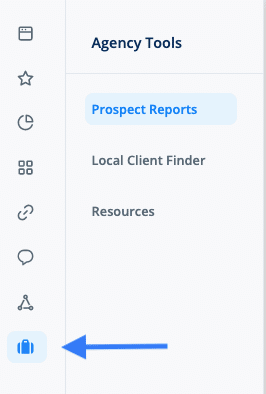 Screenshot of GUS Agency Tools Prospect Reports